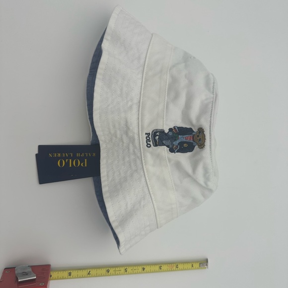 Polo Ralph Lauren Loft Embroidered Cotton-Twill Bucket Hat, S/M, White. - Picture 3 of 9